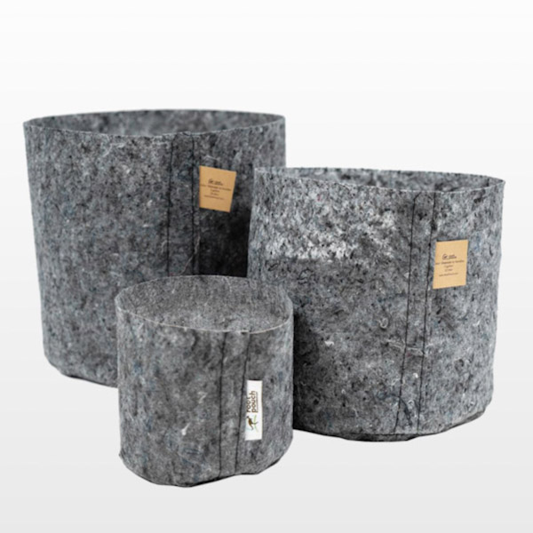 Root Pouch Charcoal Line Fabric Pots
